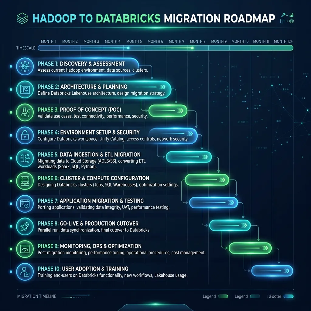 Hadoop to Databricks Migration Roadmap Timeline